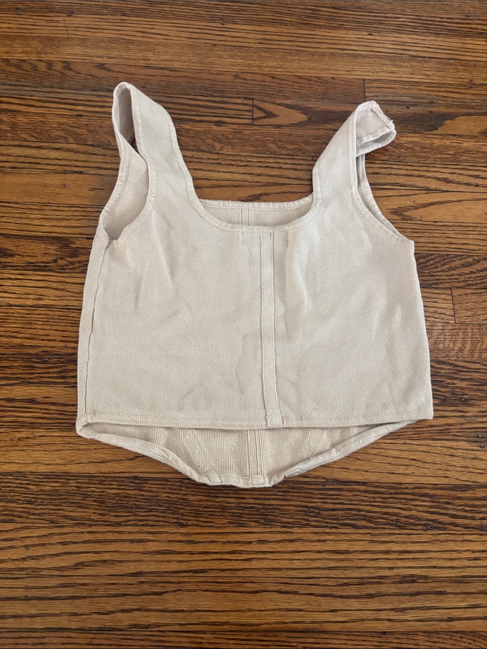 House of Harlow 1960 Cream Crop Tank Top